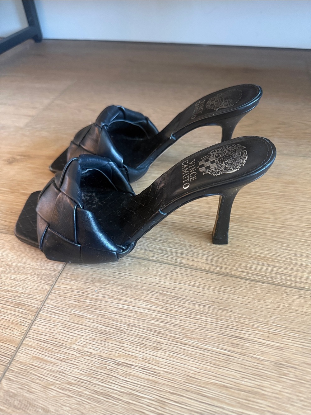 Vince Camuto Black Braided Slide Mules - Picture 2 of 5